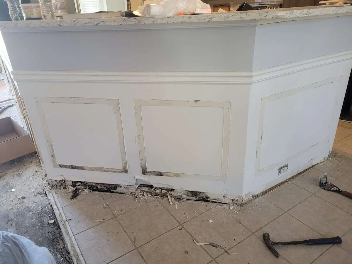 Water damage and mold on kitchen during Mold Inspection & Testing in Kailua-Kona